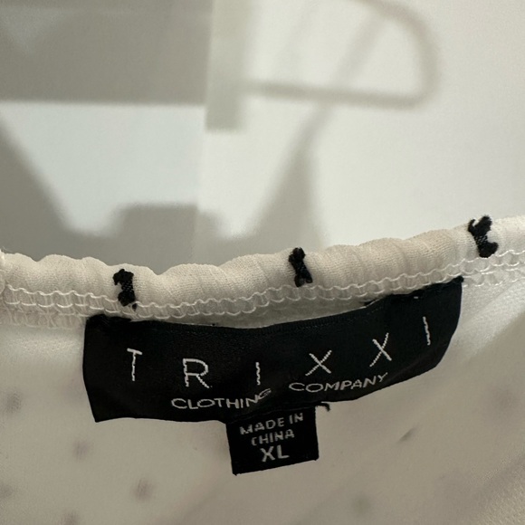 Trixxi White Dress with Black Dots - Picture 3 of 3